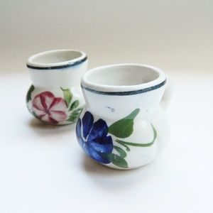 Vintage Mexican Mini Ceramic Hot Chocolate Mugs